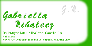 gabriella mihalecz business card